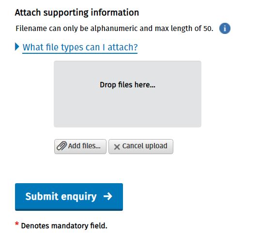 Attach photo of Medical Card to new enquiry for reduced USC for medical Card Holders.